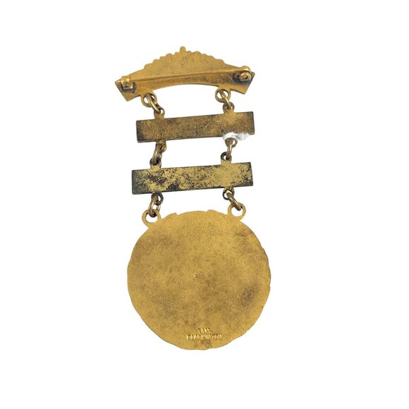 Vintage Sharpshooter Medal National Rifle Assoc Junior Division Brass Award Pin - Picture 4 of 6